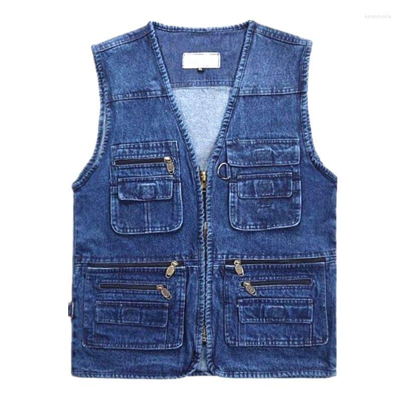 Men's Vests 2022 Men Classic Work Denim Vest Multi Pockets V-Neck Solid Color Waistcoats For Male Sleeves Jeans Jackets Kare22, Blue
Men's Vests 2022 Men Classic Work Denim Vest Multi Pockets V-Neck Solid Color Waistcoats For Male Sleeves Jeans Jackets Kare22, Blue