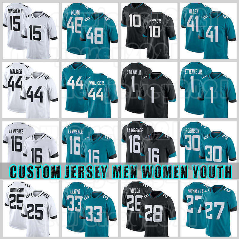 16 Trevor Lawrence 44 Travon Walker Josh Allen Football Jerseys 33 Devin Lloyd Travis Etienne Jr James Robinson Jaguars Christian Kirk Jacksonville Evan Engram, Custom mens(m z h)
16 Trevor Lawrence 44 Travon Walker Josh Allen Football Jerseys 33 Devin Lloyd Travis Etienne Jr James Robinson Jaguars Christian Kirk Jacksonville Evan Engram, Custom mens(m z h)