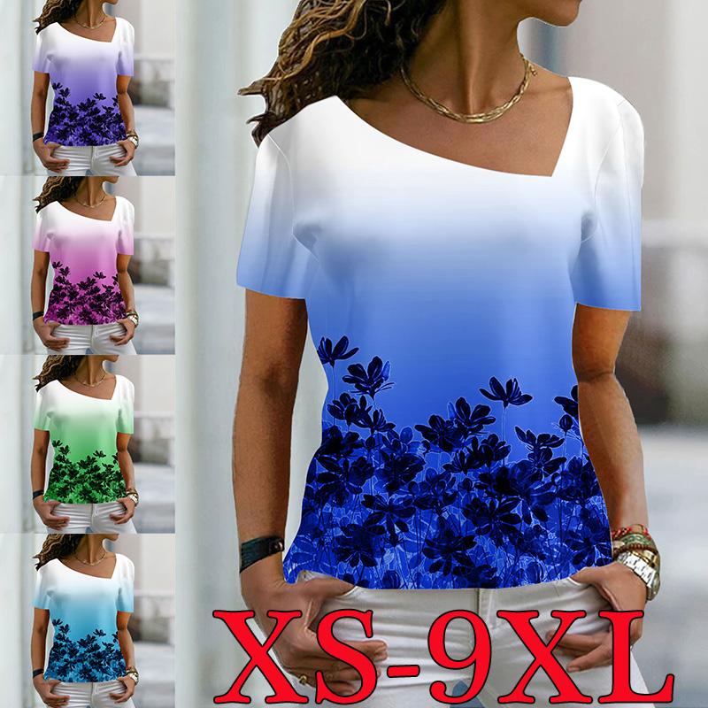 Women's Tanks & Camis Summer Women's Fashion Shirt Print Short Sleeve Shirts Casual Loose Plus Size Top -9XLWomen's, Blue
Women's Tanks & Camis Summer Women's Fashion Shirt Print Short Sleeve Shirts Casual Loose Plus Size Top -9XLWomen's, Blue