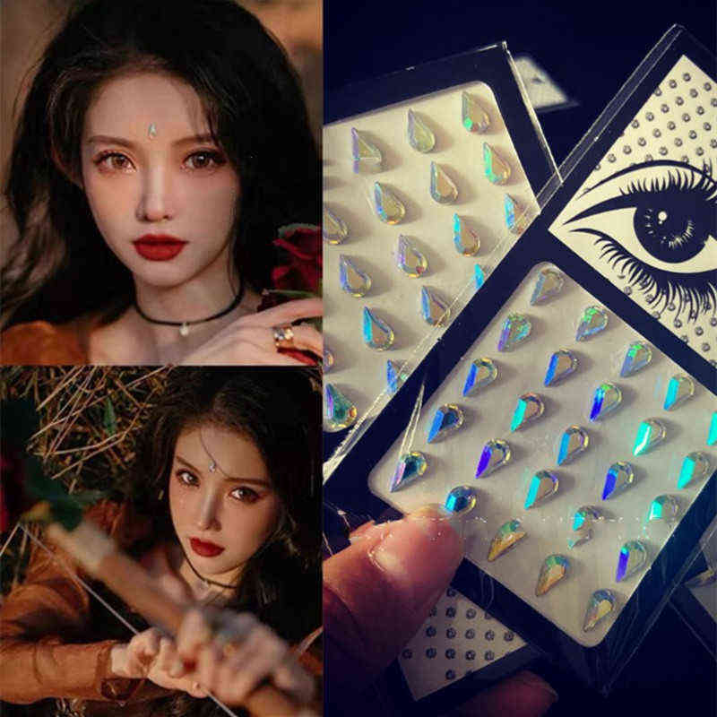 NXY Temporary Tattoo Face Jewels Diamond Makeup Art Eyeliner Glitter Jewelry Sticker Party Bady Tools Rhinestones 0330