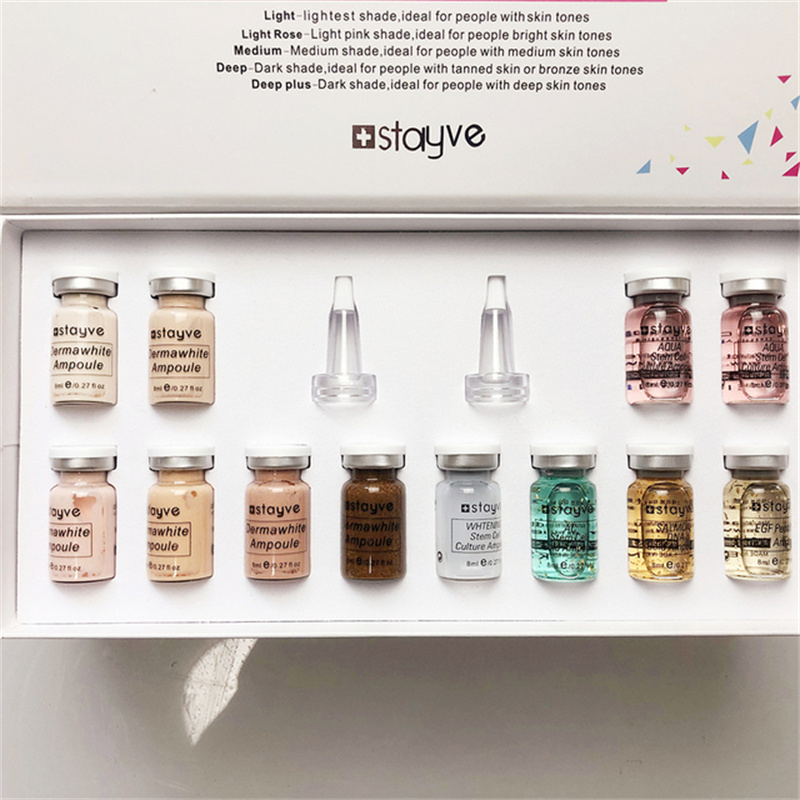 12Pcs Korean Cosmetics Stayve BB Foundation Cream Glow Ampoule Serum MesoWhite Brightening Serum For Whitening Acnes Anti-Aging Treatment, As the pics showed
12Pcs Korean Cosmetics Stayve BB Foundation Cream Glow Ampoule Serum MesoWhite Brightening Serum For Whitening Acnes Anti-Aging Treatment, As the pics showed