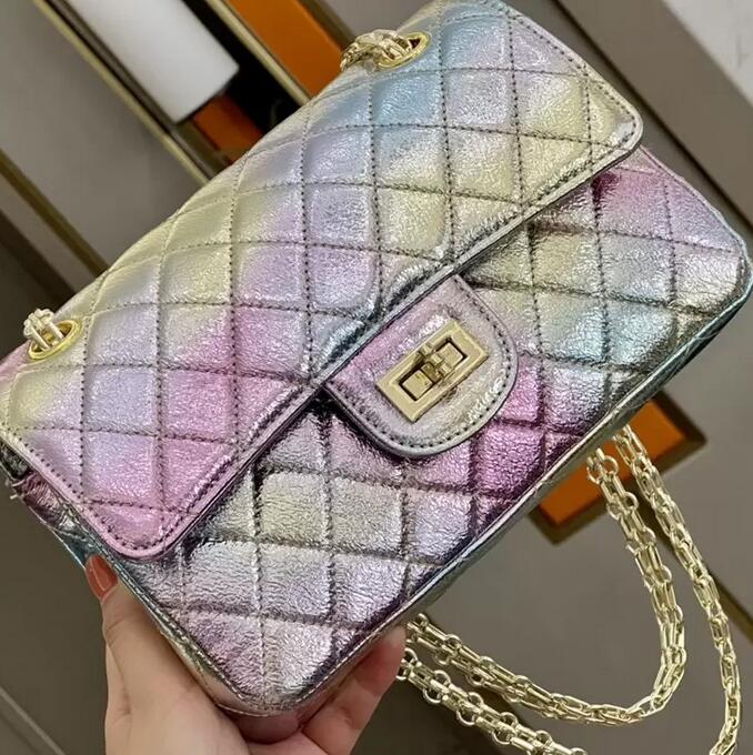 SW Classic Mini Flap Dyed Rainbow Gradient Metal Lambskin Bags Genuine Leather Mermaid Princess Cosmetic Large Capacity Outdoor Sacoche Designer Handbags, Extra freight
SW Classic Mini Flap Dyed Rainbow Gradient Metal Lambskin Bags Genuine Leather Mermaid Princess Cosmetic Large Capacity Outdoor Sacoche Designer Handbags, Extra freight