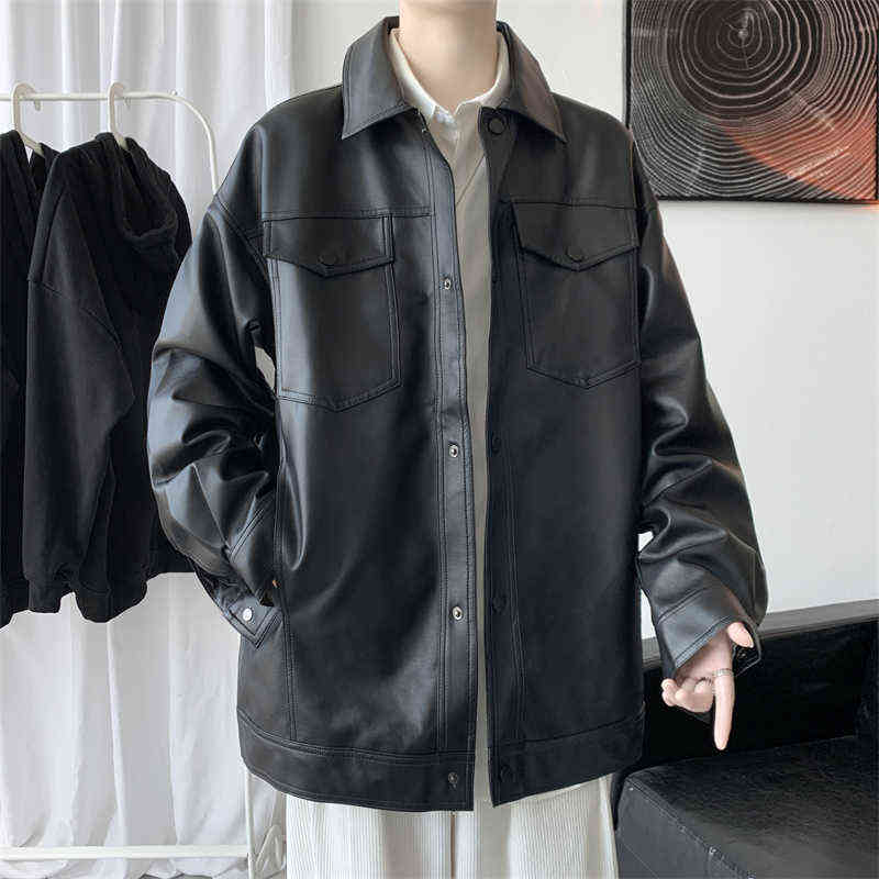 Leather Jacket Male Korean Trend Handsome Motorcycle Top Leather Coat Handsome Hong Kong Style Autumn Spring High Street Brand T220728, Beige
Leather Jacket Male Korean Trend Handsome Motorcycle Top Leather Coat Handsome Hong Kong Style Autumn Spring High Street Brand T220728, Beige