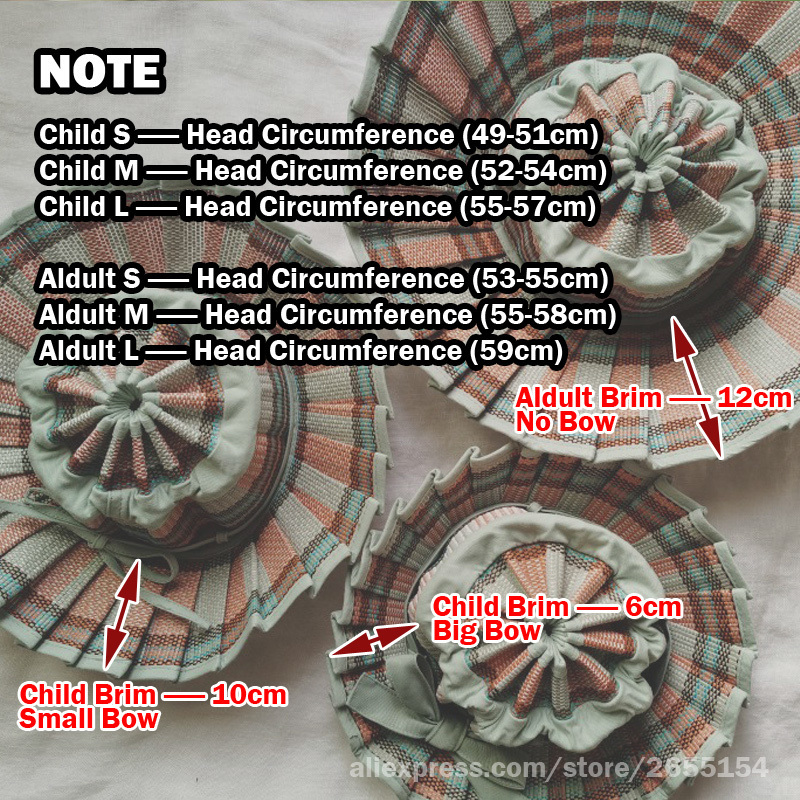 Factory Direct Sales Lorna Style Child Aldult Foldable Straw Bucket Hats Handmade Girls Baby Summer Beach Caps Arrival 220813