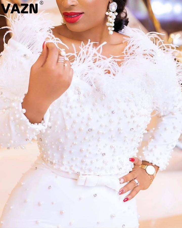 Casual Dresses VAZN Floorlength Evening Gown Women Lace Up Elegant Solid Slim Club Birthday Shinny 220829