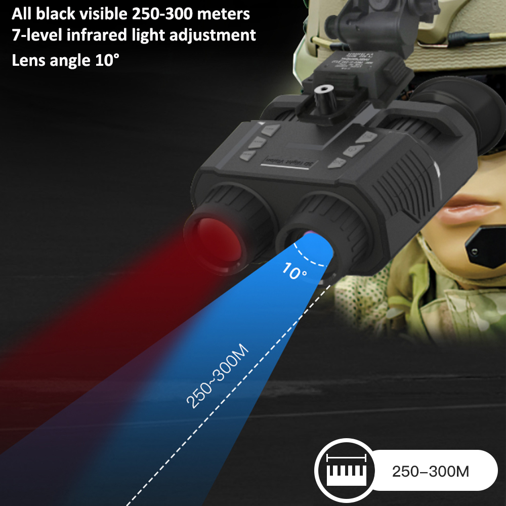 BekinTek 3D Helmet Night Vision Binoculars Head Mountable IR Infrared Telescope Goggles Long Observe Distance in Darkness Optics 4