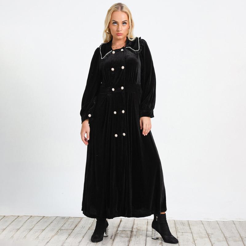 Plus Size Dresses Lapel Black Plush Thickened Winter Meat Covered Solid Color Dress Fashion Large Women's WearPlus
Plus Size Dresses Lapel Black Plush Thickened Winter Meat Covered Solid Color Dress Fashion Large Women's WearPlus