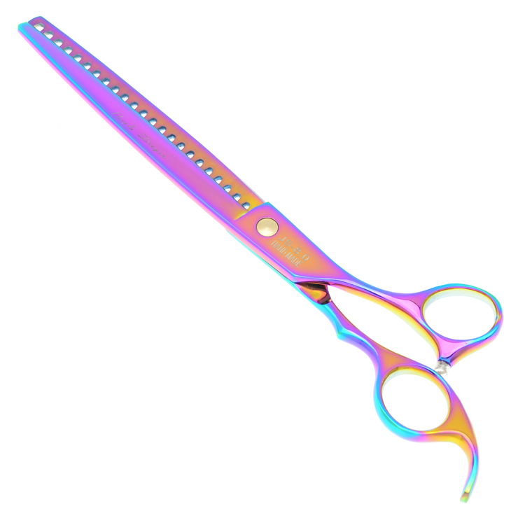 Purple Dragon 8.0" Big Pets Thinning Scissors Dogs Shears Japan Steel 9CR Professional Grooming Dog Hair Clipper B0059B 220317