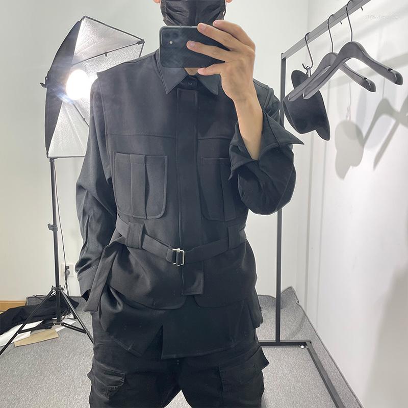 Men's Vests Ins Dark Fashion Work Clothes Functional Style Multi Pocket Short Vest Street Youth Brand Sleeveless Coat Stra22, Beige
Men's Vests Ins Dark Fashion Work Clothes Functional Style Multi Pocket Short Vest Street Youth Brand Sleeveless Coat Stra22, Beige