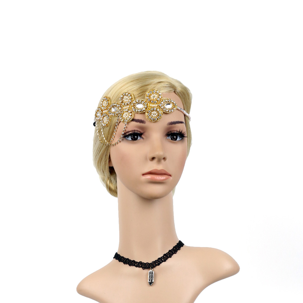 1920s bouffant headband crystal Great Gatsby headdress Roaring 1920s hair accessories
1920s bouffant headband crystal Great Gatsby headdress Roaring 1920s hair accessories