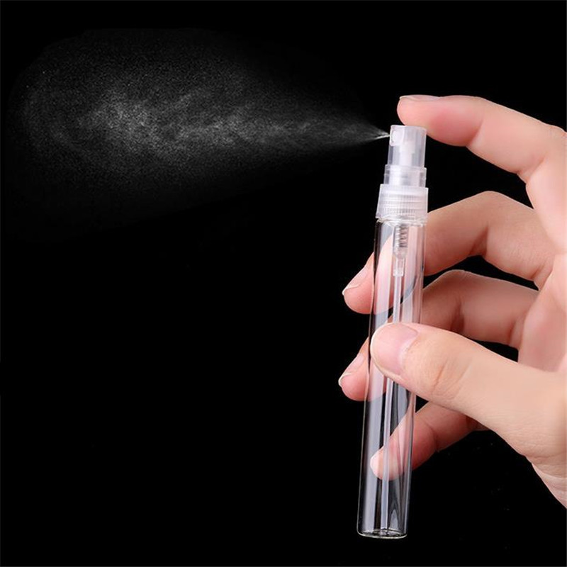50/100PCS 2ML 5ML 10ML Black Clear Portable Mini Perfume Glass Bottle Empty Cosmetics Bottle Sample Thin Glass Vials Wholesale 2 220711