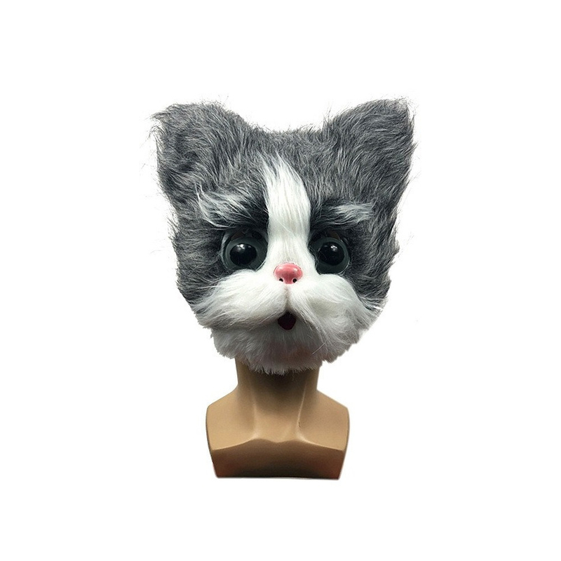 Cute Cat Mask Halloween Novelty Costume Party Full Head Mask 3D Realistic Animal Cat Head Mask Cosplay Props 2207252278797