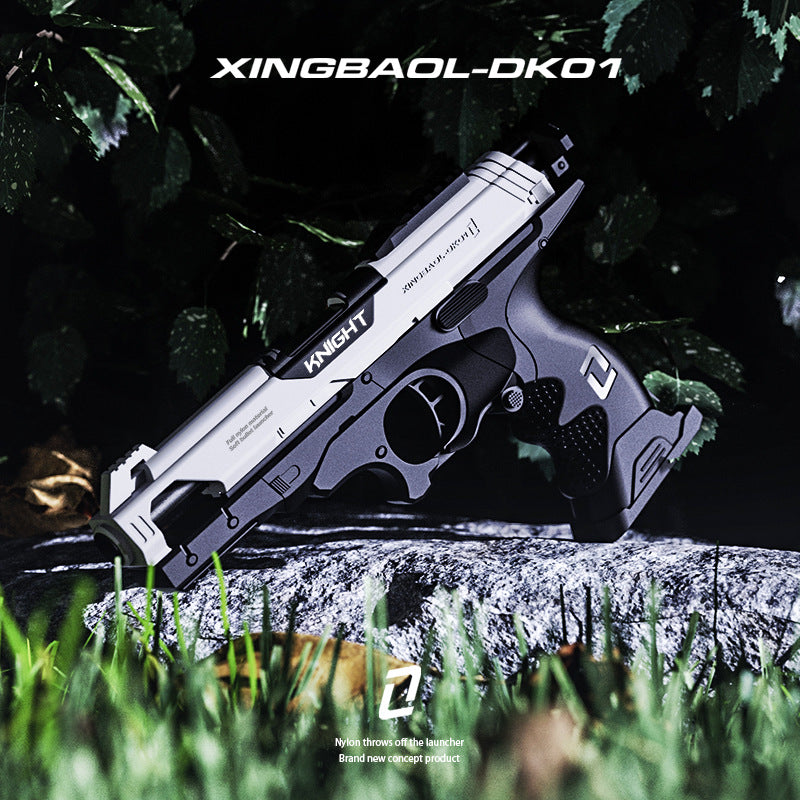 2022 New Knight Shell Ejection Blaster Toy Gun Pistol Soft Bullet Shooting Model Launcher For Adults Boys Children Outdoor Games
