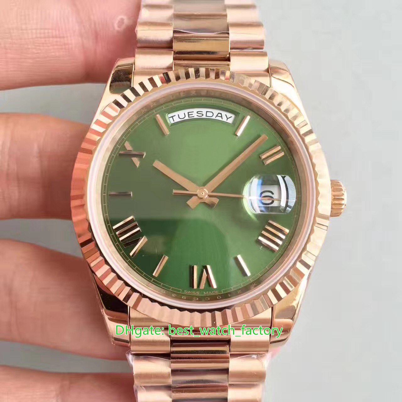 Hot Selling Top Quality Watches 40mm Day-Date 228235 President 18K Rose Gold Sapphire Glass CAL.3255 Movement Mechanical Automatic Mens Watch Men's Wristwatches, With box papers
Hot Selling Top Quality Watches 40mm Day-Date 228235 President 18K Rose Gold Sapphire Glass CAL.3255 Movement Mechanical Automatic Mens Watch Men's Wristwatches, With box papers
