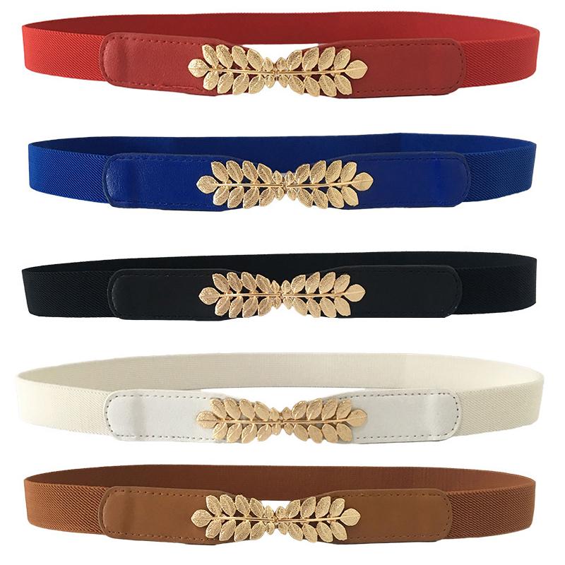 Belts Thin Stretch Wrap Buckle Waist Belt Women Elastic Waistband Fashion Elegant Cummerbunds Leaf For Dress Accessories, White
Belts Thin Stretch Wrap Buckle Waist Belt Women Elastic Waistband Fashion Elegant Cummerbunds Leaf For Dress Accessories, White