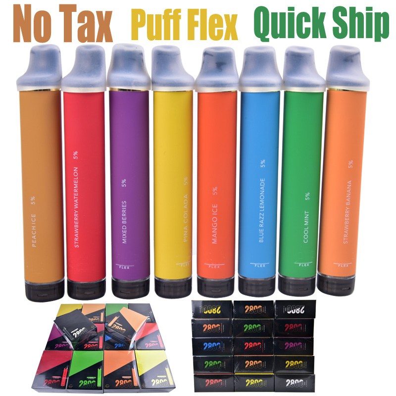 Puff Flex 2800 puffs disposable vape pen E Cigarette kits 8ML prefilled