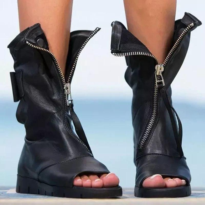 Sandals 2022 European And American Fish Mouth Women's Sandals, Front Zipper, Flat Bow, Large Size Shoes 35-43, Black
Sandals 2022 European And American Fish Mouth Women's Sandals, Front Zipper, Flat Bow, Large Size Shoes 35-43, Black