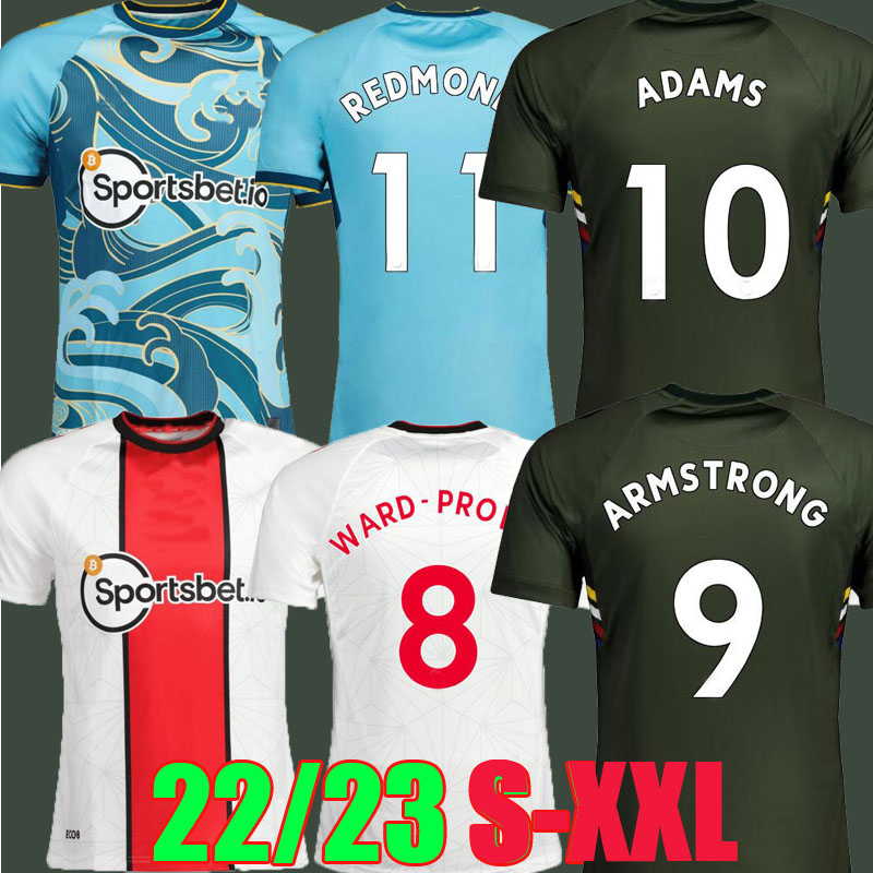 22 23 ADAMS Southampton Soccer Jerseys REDMOND home AWAY 2022 2023 WARD-PROWSE ELYOUNOUSSI ARMSTRONG ROMEU Football shirt adult men size s-xxl TOP THAILAND third, Home kids