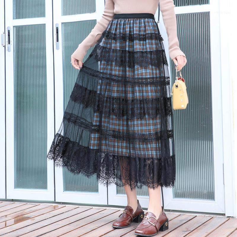 Skirts 2022 Summer Arrivals Simple Lattice Elastic High Waist Thin Cake Skirt Loose All-match Women A-line Long, 16
Skirts 2022 Summer Arrivals Simple Lattice Elastic High Waist Thin Cake Skirt Loose All-match Women A-line Long, 16
