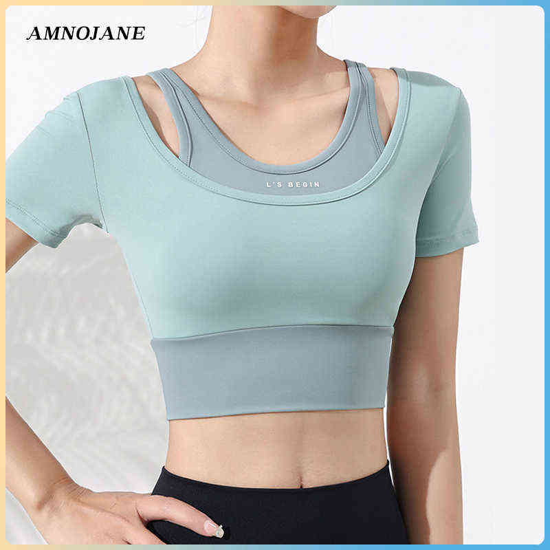 Sport Crop Top Gym Tops For Women Sports Bra Workout Shirts Tight Shirt Yoga Zumba Active Athletic Wear Pilates Training Tshirt T220725, Purple
Sport Crop Top Gym Tops For Women Sports Bra Workout Shirts Tight Shirt Yoga Zumba Active Athletic Wear Pilates Training Tshirt T220725, Purple