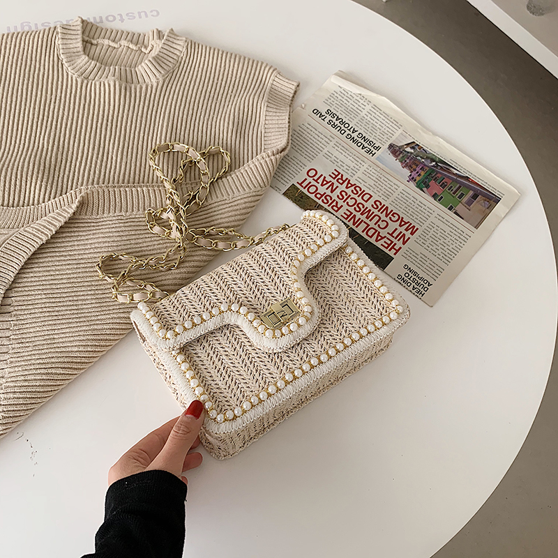 HBP Weave Square Crossbody bag 2021 Summer New High-quality Straw Women's Designer Handbag Pearl Chain Shoulder Messenger Bag Purses, White
HBP Weave Square Crossbody bag 2021 Summer New High-quality Straw Women's Designer Handbag Pearl Chain Shoulder Messenger Bag Purses, White