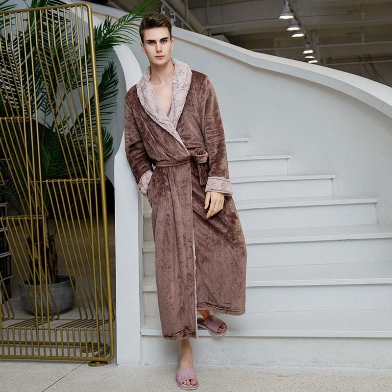 Men's Sleepwear Thick Flannel Robes For Couples Plus Size Men's Bathrobe Faux Fur Collar Long Dressing Gown Female Soft Bath Rob Nightgo, Pink
Men's Sleepwear Thick Flannel Robes For Couples Plus Size Men's Bathrobe Faux Fur Collar Long Dressing Gown Female Soft Bath Rob Nightgo, Pink
