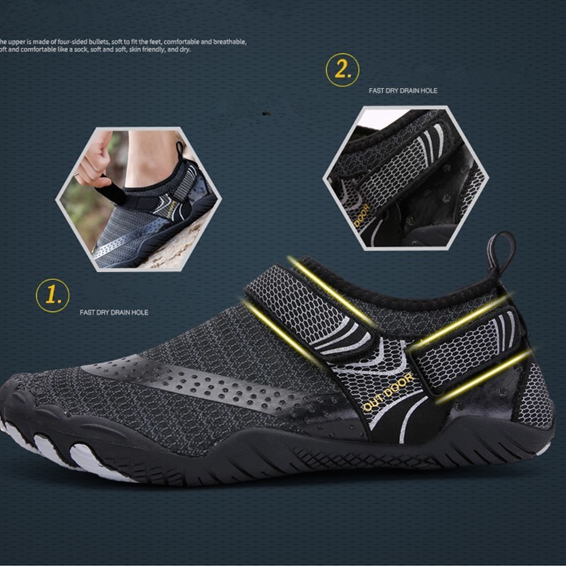 Rubber Outdoor Barefoot Surfing Water Shoes Elastic Quick Dry Breathable Non Slip Beach Barefoot Women Men Sandals Wading Shoes 220412