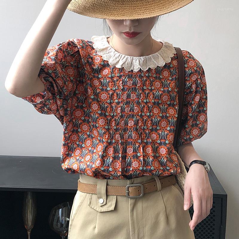 Women's Blouses & Shirts Front Pleated Back Single-Breasted Button Women Designer Puff Sleeve Printed Floral Tops Blouse Elegant LaceWomen's, Floral shirts
Women's Blouses & Shirts Front Pleated Back Single-Breasted Button Women Designer Puff Sleeve Printed Floral Tops Blouse Elegant LaceWomen's, Floral shirts
