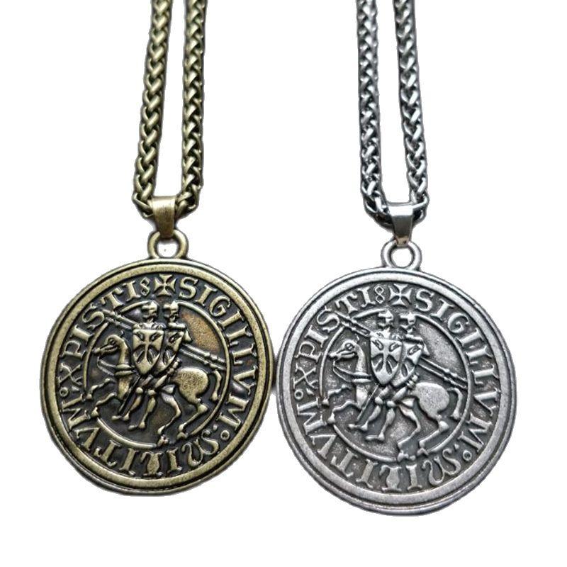Pendant Necklaces Men Amulet Jewelry Viking Double War Horse Greek Latin Knights Templar Exquisite Commemorative Necklace Free Ship
Pendant Necklaces Men Amulet Jewelry Viking Double War Horse Greek Latin Knights Templar Exquisite Commemorative Necklace Free Ship