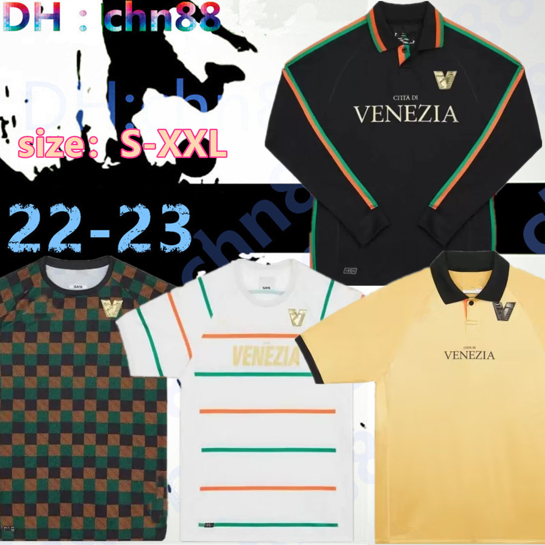 22 23 Venezia FC Soccer Jerseys home Black Away White Third Blue 4th Red 10# ARAMU 11# FORTE Venice 2022 2023 BUSIO 27# Football Shirts 3rd Adukt Kids Kit Uniform, 22-23 away long sleeves
22 23 Venezia FC Soccer Jerseys home Black Away White Third Blue 4th Red 10# ARAMU 11# FORTE Venice 2022 2023 BUSIO 27# Football Shirts 3rd Adukt Kids Kit Uniform, 22-23 away long sleeves