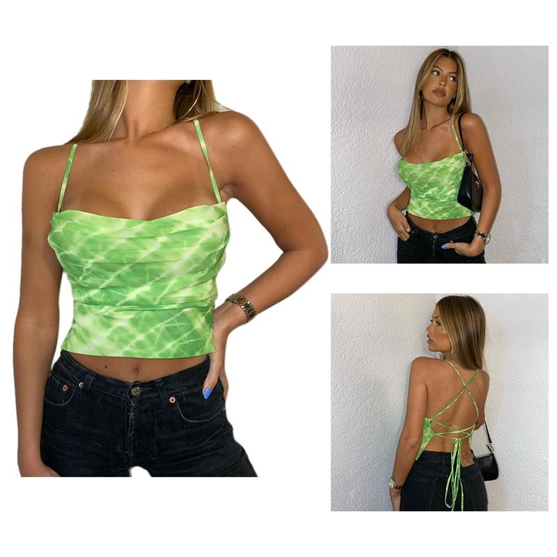 Women' Tanks & Camis ASDS-Tie Dye Backless Bandage Party Tops Fashion Summer Hollow Out Sexy Chic Vintage Sweet Crop TopsWomen, Green
Women' Tanks & Camis ASDS-Tie Dye Backless Bandage Party Tops Fashion Summer Hollow Out Sexy Chic Vintage Sweet Crop TopsWomen, Green