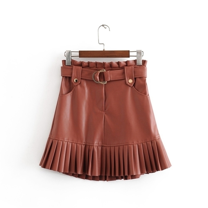 fashion trend of autumn womens wear in small pleated imitation leather ministep cake skirt Y200326, Black
fashion trend of autumn womens wear in small pleated imitation leather ministep cake skirt Y200326, Black