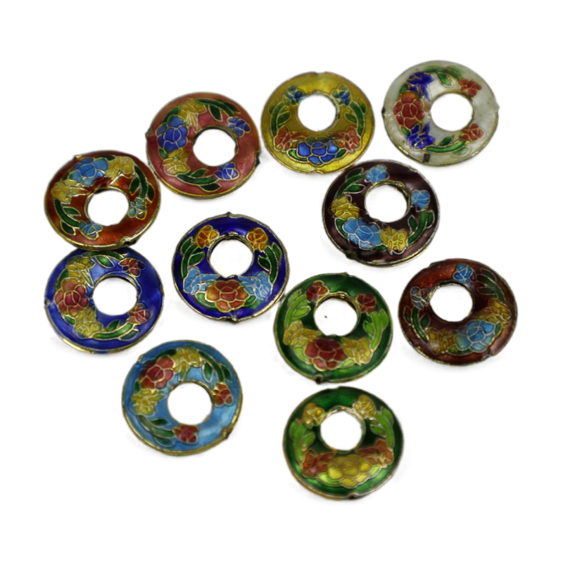 10pcs Colorful Cloisonne Enamel Lotus Round Beads for Jewelry Making Findings DIY Necklace Earrings Bracelet Accessories
10pcs Colorful Cloisonne Enamel Lotus Round Beads for Jewelry Making Findings DIY Necklace Earrings Bracelet Accessories