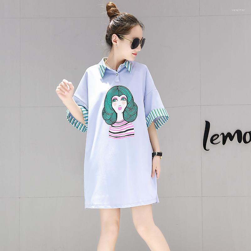 Women's Blouses & Shirts Maxi Shirt Women Summer Short Sleeve Fashion Ladies Cute Cartoon Print Blouse Plus Size Loose Casual Long Tops CC05, As pic
Women's Blouses & Shirts Maxi Shirt Women Summer Short Sleeve Fashion Ladies Cute Cartoon Print Blouse Plus Size Loose Casual Long Tops CC05, As pic