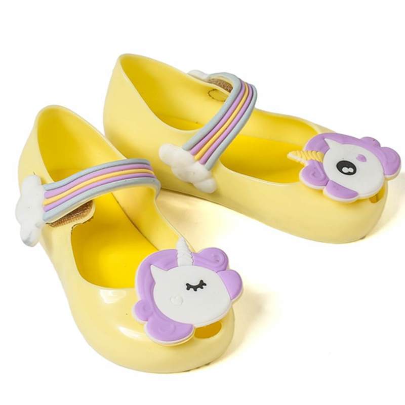 Mini Mlsa Unicorn Shoes Winter Jelly Boy Shoe Dargon Sandals Fish Mouth Girl Non-slip Kids Sandal Toddler 220409