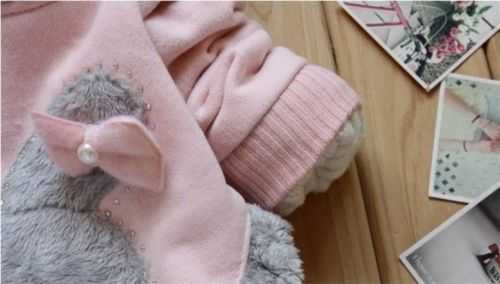 Rabbit New Outerwear Baby Sweatshirts Kids Girls Cute Clothes Hoodies Jacket Winter Coat 2-6Y