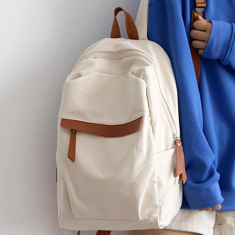Backpack Fashion Solid Color Canvas Men Black Laptop Backpacks Teenage Girls School Bag College Women Book Unisex Rucksack, White brown
Backpack Fashion Solid Color Canvas Men Black Laptop Backpacks Teenage Girls School Bag College Women Book Unisex Rucksack, White brown