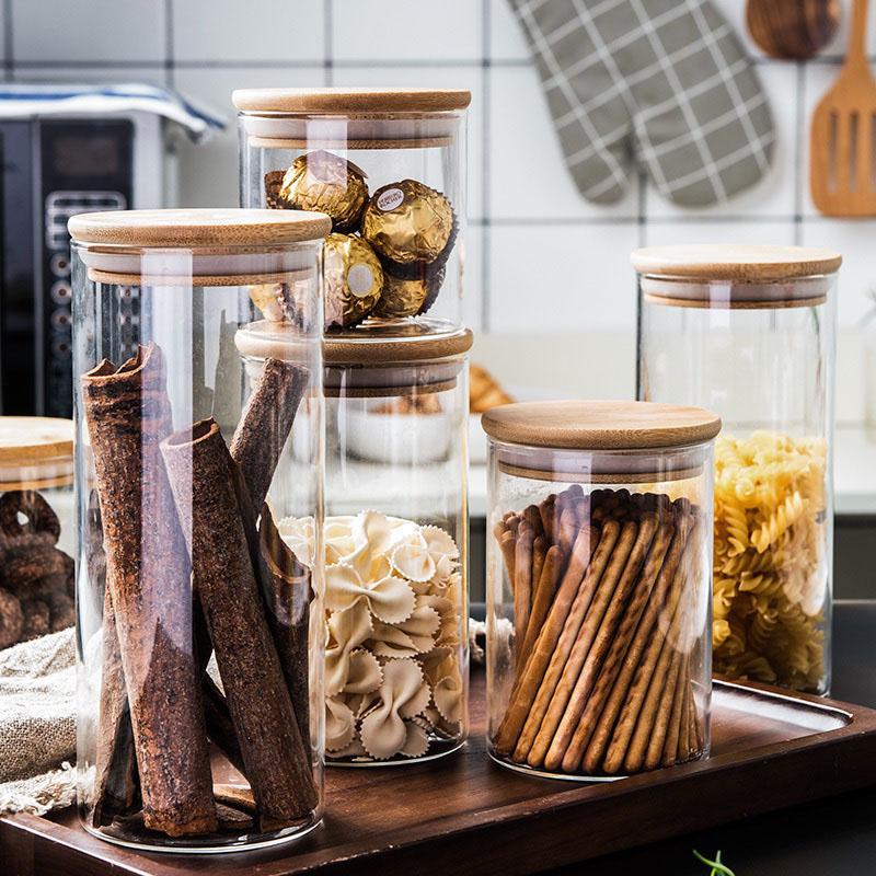 Storage Bottles & Jars Kitchen Miscellaneous Grains Glass Jar With Lid Airtight Dried Fruit Tea Can Bamboo Food Container
Storage Bottles & Jars Kitchen Miscellaneous Grains Glass Jar With Lid Airtight Dried Fruit Tea Can Bamboo Food Container