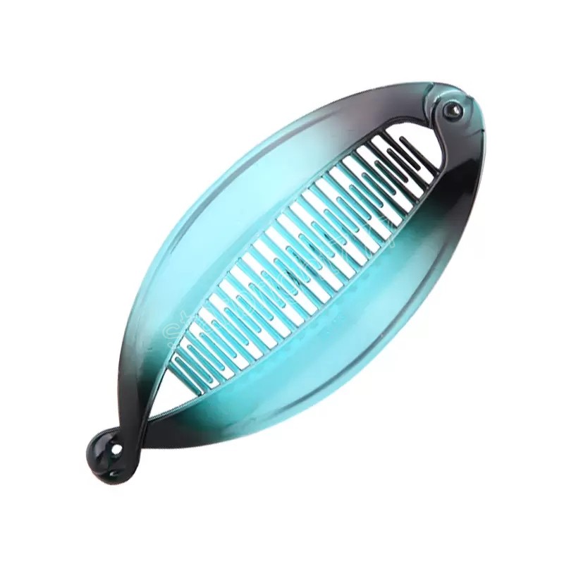 Women Transparent Plastic Hairpin Lady Fashion Handmade Horsetail Lentil Vertical Banana Hair Clips Multicolor