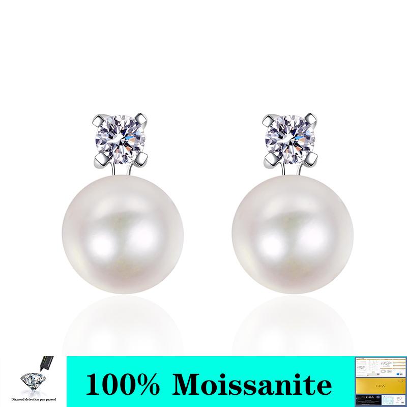Stud Sterling Silver 0.3ct D VVS 18K White Gold Color Wedding Freshwater Pearl Earrings Woman Moissanite EarringsStud
Stud Sterling Silver 0.3ct D VVS 18K White Gold Color Wedding Freshwater Pearl Earrings Woman Moissanite EarringsStud