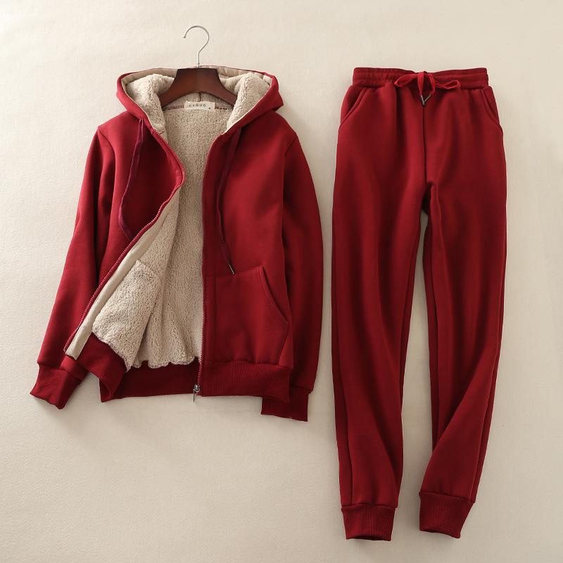 Women' Two Piece Pants Autumn Winter Fleece Hoodie Lambs Velvet Hoodies Sweatshirts Pieces Female Sweatshirt Tops Women SweatpantsWomen, Light grey
Women' Two Piece Pants Autumn Winter Fleece Hoodie Lambs Velvet Hoodies Sweatshirts Pieces Female Sweatshirt Tops Women SweatpantsWomen, Light grey