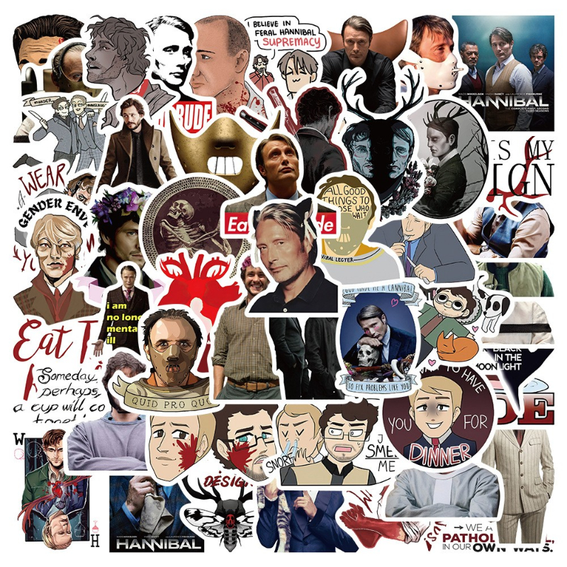 50Pcs/Lot TV show hannibal stickers eat the rude Graffiti Kids Toy Skateboard Phone Laptop Luggage Sticker Decals, Multi colors
50Pcs/Lot TV show hannibal stickers eat the rude Graffiti Kids Toy Skateboard Phone Laptop Luggage Sticker Decals, Multi colors
