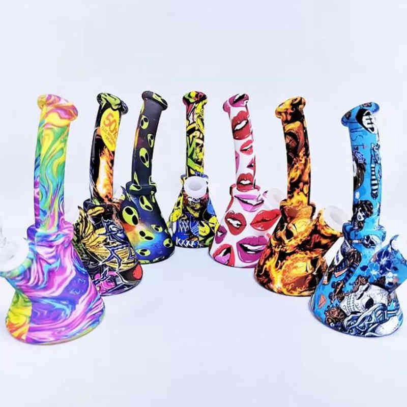 6.5 Inch Camouflage Colour Beaker Design Silicone Water Pipe Rigs With Glass Bowl Silicone Downstem Unbreakable Oil Rig WATER Bong
6.5 Inch Camouflage Colour Beaker Design Silicone Water Pipe Rigs With Glass Bowl Silicone Downstem Unbreakable Oil Rig WATER Bong