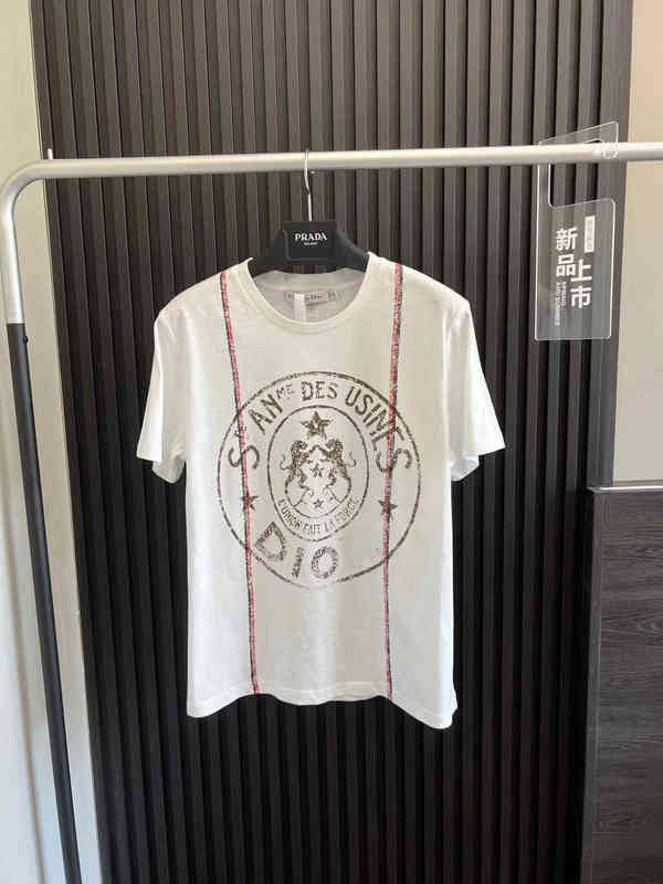 2022d new Lion women' T-shirt short sleeve temperament, White