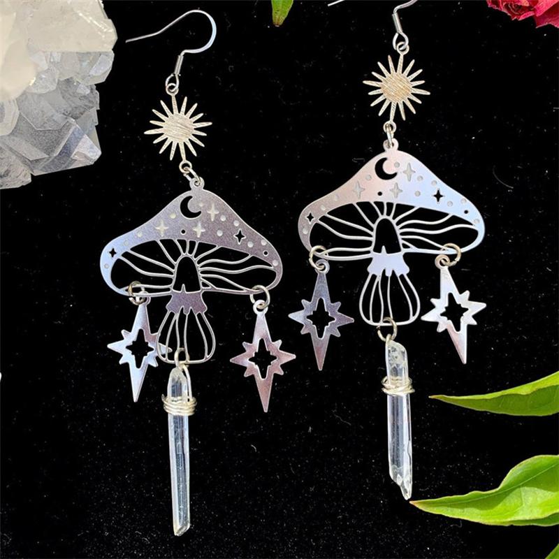 Dangle & Chandelier Mushroom Earrings Hypoallergenic Fairy Jewelry Natural Crystal Irregular White Transparent Pendant EarringsDangle
Dangle & Chandelier Mushroom Earrings Hypoallergenic Fairy Jewelry Natural Crystal Irregular White Transparent Pendant EarringsDangle