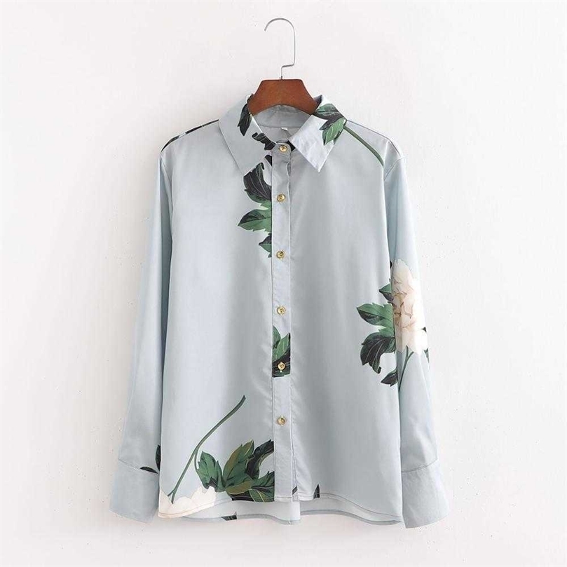 Women Floral Printed Shirt Long Sleeves Collared Elegant Lady Chic INS-style Women Blouse Shirt Tops Femme Mujer blusas 210709, As picture
Women Floral Printed Shirt Long Sleeves Collared Elegant Lady Chic INS-style Women Blouse Shirt Tops Femme Mujer blusas 210709, As picture