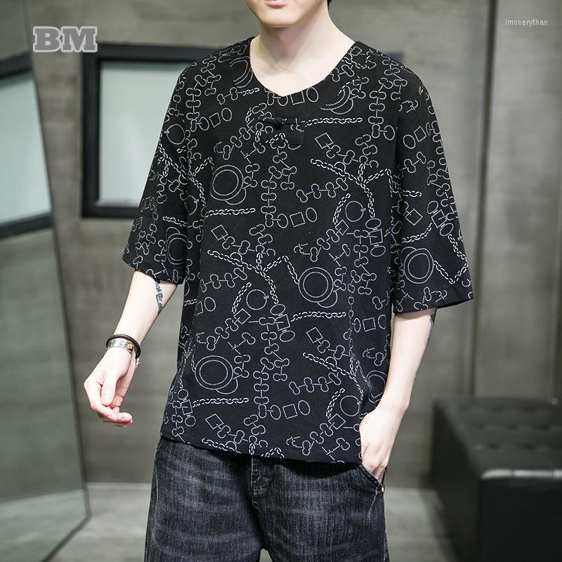 Men's T-Shirts Summer Chinese Men'S Clothing Plus Size Round Neck Flower Cotton Linen Short Sleeves Ethnic Style Tops MaleMen's Imon22, Black
Men's T-Shirts Summer Chinese Men'S Clothing Plus Size Round Neck Flower Cotton Linen Short Sleeves Ethnic Style Tops MaleMen's Imon22, Black