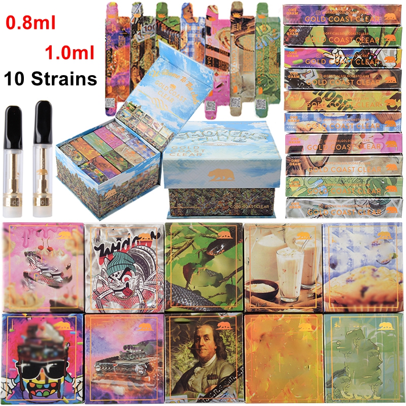 Newest Smokers Club 0.8ml 1ml GOLD COAST CLEAR GCC Wax Atomizers Empty Disposable Vape Pens 10 Strains 510 ceramic cartridges Vapes Vaporizer Thick Oil Glass Tank
Newest Smokers Club 0.8ml 1ml GOLD COAST CLEAR GCC Wax Atomizers Empty Disposable Vape Pens 10 Strains 510 ceramic cartridges Vapes Vaporizer Thick Oil Glass Tank