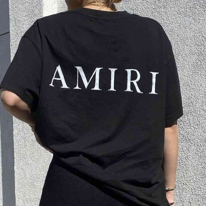 a miri 22SS T shirt Meichao Early Spring Bone Letter Round Neck Loose Print Men' Short Sleeve Women' Lovers T-shirt fashion clothing, Black
a miri 22SS T shirt Meichao Early Spring Bone Letter Round Neck Loose Print Men' Short Sleeve Women' Lovers T-shirt fashion clothing, Black