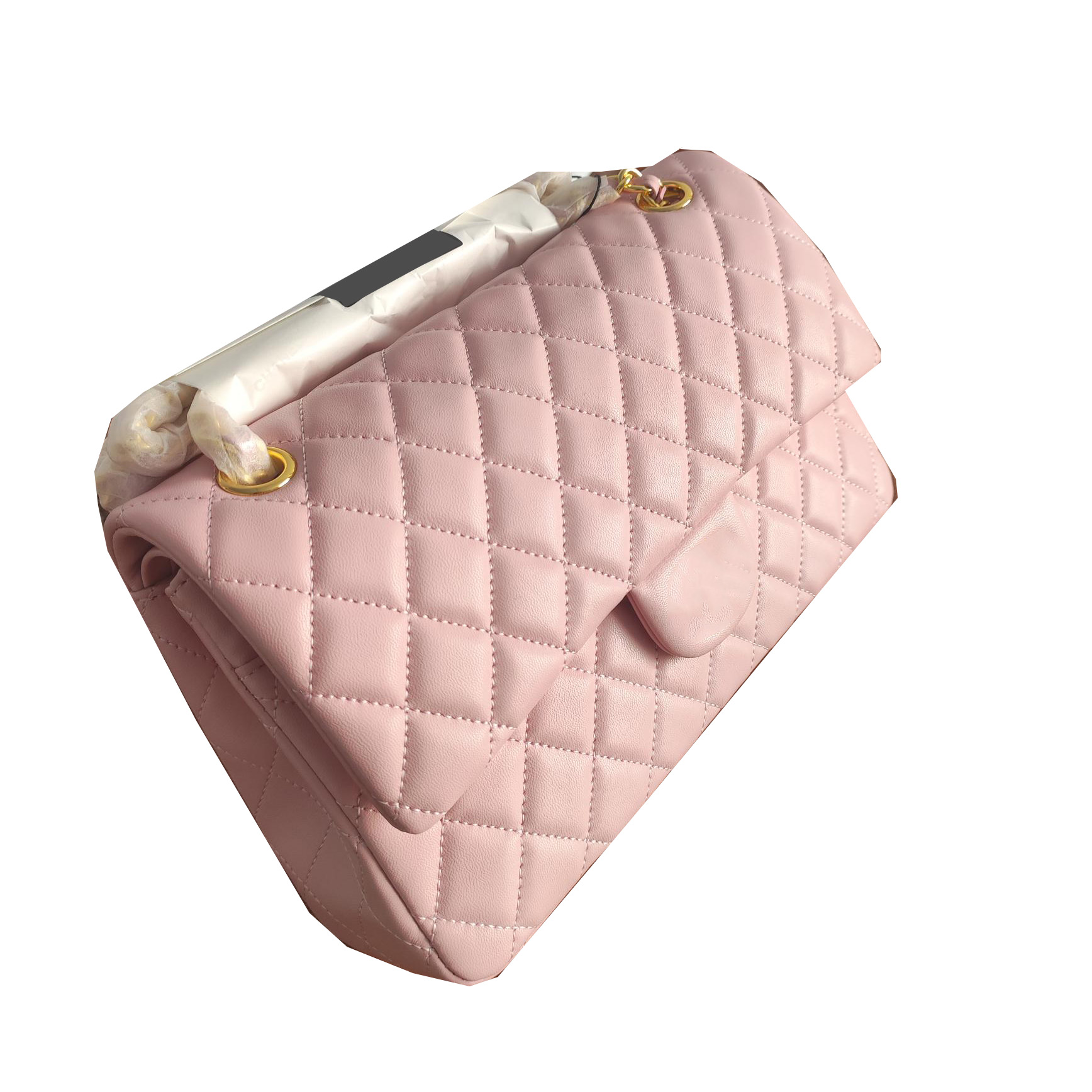 2022Ss Light Pink Classic Double Flap Lambskin Bags Crossbody Shoulder Gold/Silver Metal Hardware Matelasse Chain Multi Pochette Large Capacity Crossbody Handbag, Box
2022Ss Light Pink Classic Double Flap Lambskin Bags Crossbody Shoulder Gold/Silver Metal Hardware Matelasse Chain Multi Pochette Large Capacity Crossbody Handbag, Box